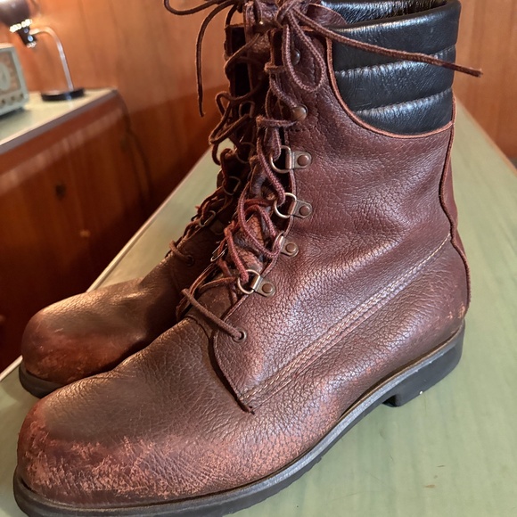 Vintage Mens Irish Setter 10" Insulated Soft Toe Leather Boots Size 12 D - Picture 1 of 12
